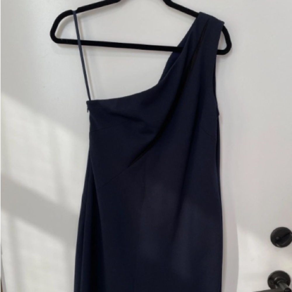 Navy One-Shoulder Women’s Dress